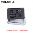 16mm-black_Risk RT109 Titanium Bike Pedals Extenders 16mm/20mm With Washer MTB Mountian Bicycle Ligh