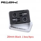 20mm-black_Risk RT109 Titanium Bike Pedals Extenders 16mm/20mm With Washer MTB Mountian Bicycle Ligh