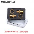 20mm-golden_Risk RT109 Titanium Bike Pedals Extenders 16mm/20mm With Washer MTB Mountian Bicycle Lig