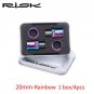 20mm-rainbow_Risk RT109 Titanium Bike Pedals Extenders 16mm/20mm With Washer MTB Mountian Bicycle Li