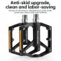 37210003003_ROCKBROS Bicycle Pedals Save Effort Aluminum Alloy Anti-slip MTB Road Mountain Reflectiv