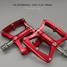 Red_Ultralight Titanium 3 Bearings Bicycle Pedals Mountain Bike Pedal Anti-slip Footboard Titanium A