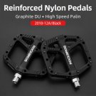 black_ROCKBROS Ultralight Seal Bearings Bicycle Bike Pedals Cycling Nylon Road bmx Mtb Pedals Flat P
