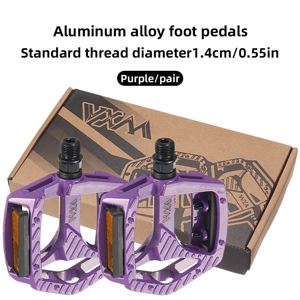 PURPLE_VXM Bicycle Pedals Ultralight MTB Road Pedal Cycling Mountain Bike Part Foot Plat Anti-slip 9
