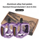 PURPLE_VXM Bicycle Pedals Ultralight MTB Road Pedal Cycling Mountain Bike Part Foot Plat Anti-slip 9