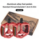 Red_VXM Bicycle Pedals Ultralight MTB Road Pedal Cycling Mountain Bike Part Foot Plat Anti-slip 9''1