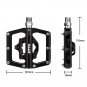 PD20-XC-Silver_ZTTO MTB Mountain Bike Safest Clipless Pedal Self Locking XC with Cleats Click Compat
