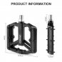 02_CXWXC Bicycle Nylon Pedals Triple Perrin Sealed Bearing Wide Area Anti-slip Spike Foot MTB Pedal