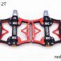 12T red_2021 New Wide Flat Mountain Road Cycling Bicycle Bike Pedal 3 Sealed Bearings 9/16 MTB BMX P