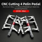 JT410S_ROCKBROS MTB Pedals Mountain Bike Bicycle Pedals Cycling Ultralight Aluminium Alloy 4 Bearing