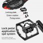 FK-155 blue_Self-locking Pedal 3 Bearings Wide Bicycle Pedals Ultralight Anti-slip CNC MTB Road SPD