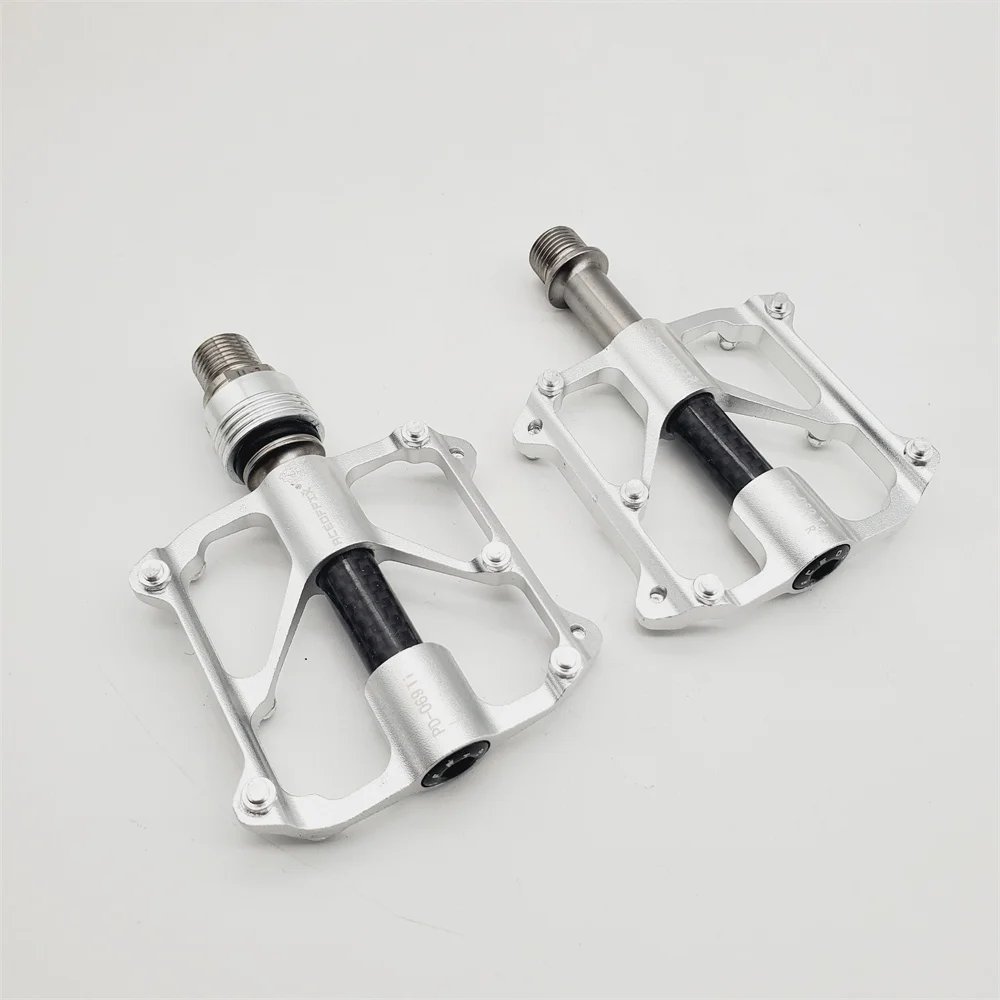 silvery_Aceoffix for Brompton Pedal Ti Axis 3 Bearing Titanium Alloy Left Quick Release Pedal MKS fo