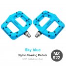 MZ922  Sky blue_MZYRH Mountain Bike Pedal Nylon Fiber Non-Slip 9/16 Inch Bicycle Platform Flat Pedal