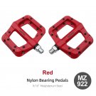 MZ922 Red_MZYRH Mountain Bike Pedal Nylon Fiber Non-Slip 9/16 Inch Bicycle Platform Flat Pedals for 
