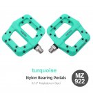 MZ922 turquoise_MZYRH Mountain Bike Pedal Nylon Fiber Non-Slip 9/16 Inch Bicycle Platform Flat Pedal