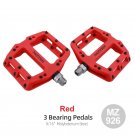 MZ926 Red_MZYRH Mountain Bike Pedal Nylon Fiber Non-Slip 9/16 Inch Bicycle Platform Flat Pedals for 
