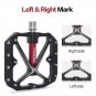 Titanium-Red_ThinkRider  Flat Bike Pedals MTB Road 3 Sealed Bearings Bicycle Pedals  Mountain Bike P