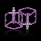 purple_ENLEE MTB Bicycle Pedal Aluminum Alloy Wide Flat XC DH Bicycle Pedal Ultra Light Bicycle Peda