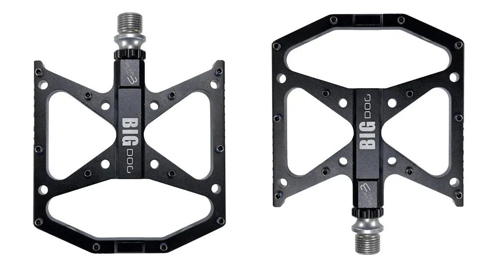 big dog black_Ultralight  flat foot Mountain Bike Pedals MTB CNC Aluminum Alloy Sealed 3 Bearing Ant