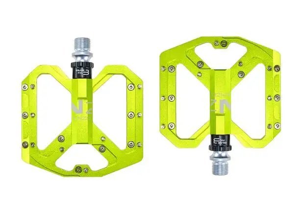 ENZO green_Ultralight  flat foot Mountain Bike Pedals MTB CNC Aluminum Alloy Sealed 3 Bearing Anti-s