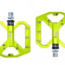 ENZO green_Ultralight  flat foot Mountain Bike Pedals MTB CNC Aluminum Alloy Sealed 3 Bearing Anti-s