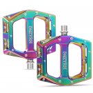 MZ-326 Rainbow_MZYRH  Bike Pedals MTB Pedal Aluminum Bicycle Wide Platform Flat Pedals 9/16"  Sealed