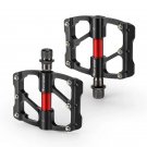 black_WEST BIKING Road Bike Ultralight Pedals CNC Aluminum Alloy MTB 3 Bearings Anti-Slip Compact Cy