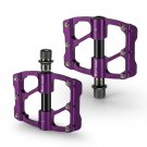 PURPLE_WEST BIKING Road Bike Ultralight Pedals CNC Aluminum Alloy MTB 3 Bearings Anti-Slip Compact C