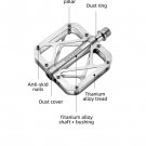 Titanium Alloy_ROCKBROS Titanium Alloy Bike Pedals Ultralight Anti-slip Wide Pedal MTB Road Bike Sta