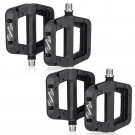 2 Pair black_2Pair/1Pair MTB Bike Pedals Non-Slip Mountain Bike Pedals Platform Nylon fiber Bicycle 