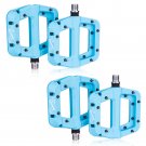2 Pair blue_2Pair/1Pair MTB Bike Pedals Non-Slip Mountain Bike Pedals Platform Nylon fiber Bicycle F