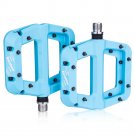 Blue_2Pair/1Pair MTB Bike Pedals Non-Slip Mountain Bike Pedals Platform Nylon fiber Bicycle Flat Ped