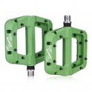 green_2Pair/1Pair MTB Bike Pedals Non-Slip Mountain Bike Pedals Platform Nylon fiber Bicycle Flat Pe