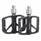 black one pair_MEROCA Bicycle Quick Release Pedal Seal 3 Bearing Ultra-light Aluminum Alloy MTB Road
