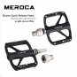 black one pair_MEROCA Bicycle Quick Release Pedal Seal 3 Bearing Ultra-light Aluminum Alloy MTB Road