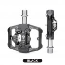 black_GEWAGE Bicycle Lock Pedal 2 In 1 With Free Cleat For Spd System Mtb Road Aluminum Anti-Slip Se black_GEWAGE Bicycle Lock Pedal 2 In 1 With Free Cleat For Spd System Mtb Road Aluminum Anti-Slip Se