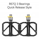 QRD- 3 bearing_Promend Bike Pedal Quick Release 3 Bearing MTB Pedal  Aluminum Metal Body Smooth Lubr