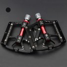 2027black_CNC Aluminum Alloy Ultralight Bicycle Pedal, 3 Bearings, Anti-Slip, CNC, BMX, MTB, Bike Ac