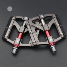2029gray_CNC Aluminum Alloy Ultralight Bicycle Pedal, 3 Bearings, Anti-Slip, CNC, BMX, MTB, Bike Acc