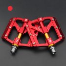 2029red_CNC Aluminum Alloy Ultralight Bicycle Pedal, 3 Bearings, Anti-Slip, CNC, BMX, MTB, Bike Acce