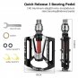 121 Style Black_WEST BIKING Quick Release 3 Bearing Bike Pedal Ultralight CNC Aluminum Alloy MTB Roa