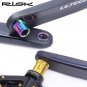 Ti 16mm Black_Risk Titanium Ti Alloy Bike Pedal Axle Extenders Bicycle Pedal Extension Bolts Spacers