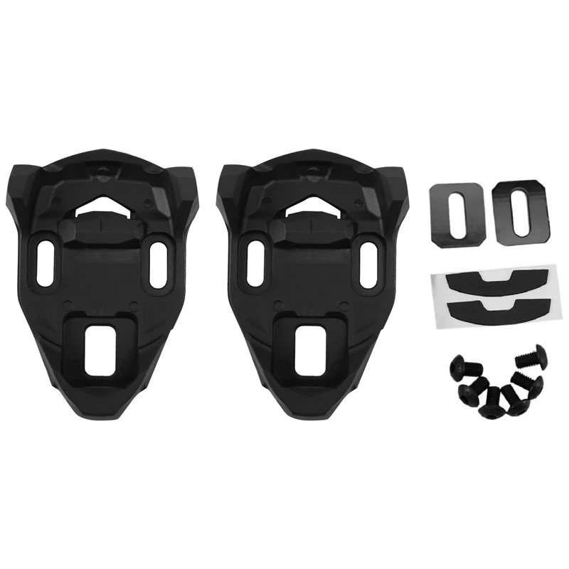 black_Bike Cleat Set Plastic Black Road Bike Cycling Pedal Cleat Lock Anti-Skid Road Bike Cleat for 