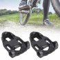 black_Bike Cleat Set Plastic Black Road Bike Cycling Pedal Cleat Lock Anti-Skid Road Bike Cleat for 