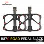 RC Red_PROMEND Mtb Pedal Quick Release Road Bicycle Anti-slip Ultralight Mountain Bike s Carbon Fib