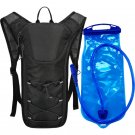Black and 2L water_Bicycle Bike Cycling Backpack Day Pack Waterproof Water Bag Storage Knapsack Runn