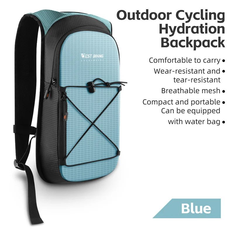 7L Bag Blue_WEST BIKING Bicycle Bike Bags Water Bag 10L Portable Waterproof Road Cycling Bag Outdoor