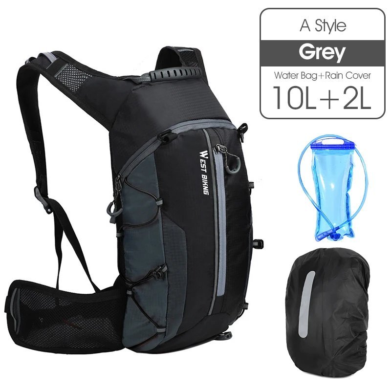 Grey 3pcs Set_WEST BIKING Bicycle Bike Bags Water Bag 10L Portable Waterproof Road Cycling Bag Outdo