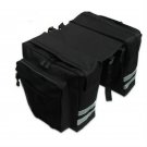 black_Waterproof Bicycle Saddle Bag Large Capacity Tail Rear 3 in 1 Trunk Bag Road Mountain Luggage 