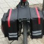 red_Waterproof Bicycle Saddle Bag Large Capacity Tail Rear 3 in 1 Trunk Bag Road Mountain Luggage Ca